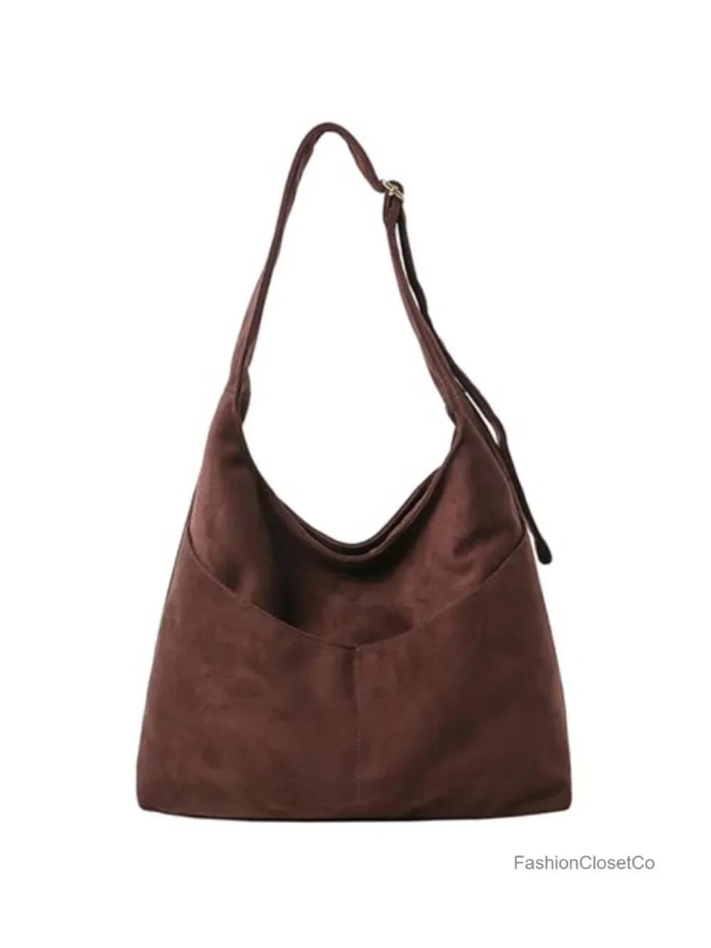 Large Slouchy Vegan Leather Hobo Bag with Adjustable Crossbody Strap, Spacious
